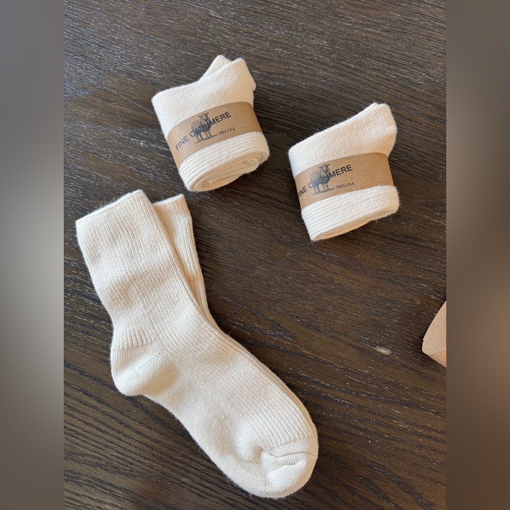 3 pairs Melusa fine cashmere socks (machine washable)
